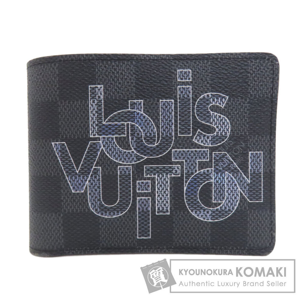 Louis Vuitton Portefeuille Multiple Bi fold Wallet coin Damier Canvas